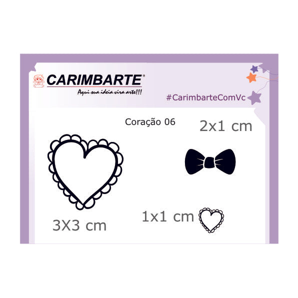 Coração 06 CSCP06 Cartela de Carimbo