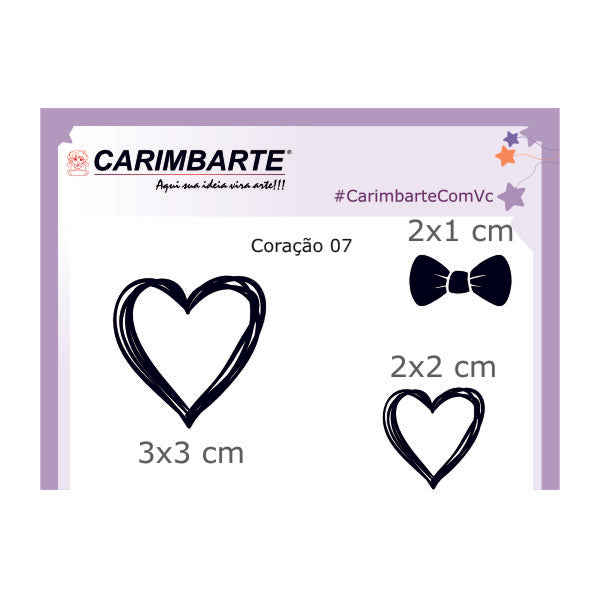 Coração 07 CSCP07 Cartela de Carimbo