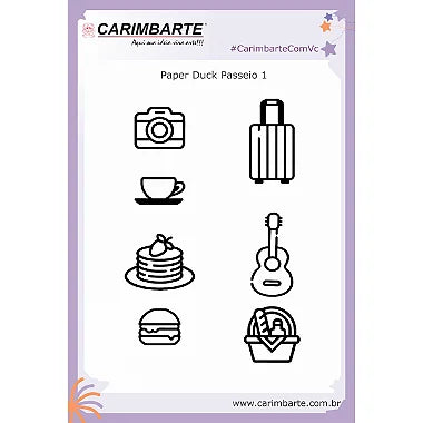 Paper Duck Passeio 1 Cartela de Carimbos