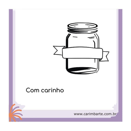 Pote com Flores 01 Cartela de Carimbo