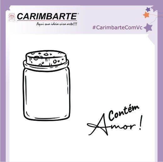 Pote Contém Amor 1 Cartela de Carimbo