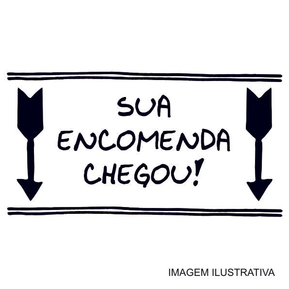 Sua Encomenda Chegou 1 Carimbo de Madeira
