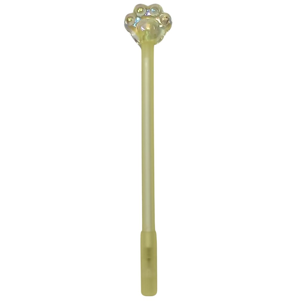 Caneta Ponta Fina com Tampa de Patinha Fofa Cristal