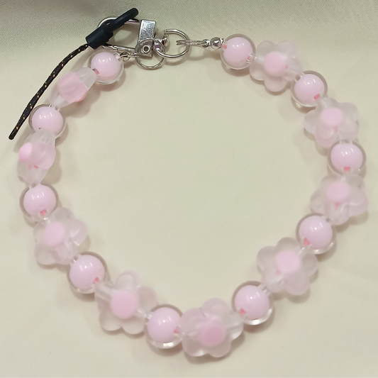 Chaveiro de Miçanga - Cor Rosa