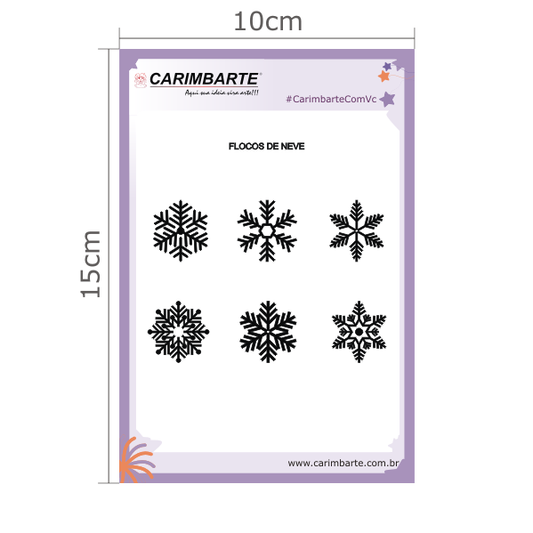 Flocos de Neve Cartela de Carimbos