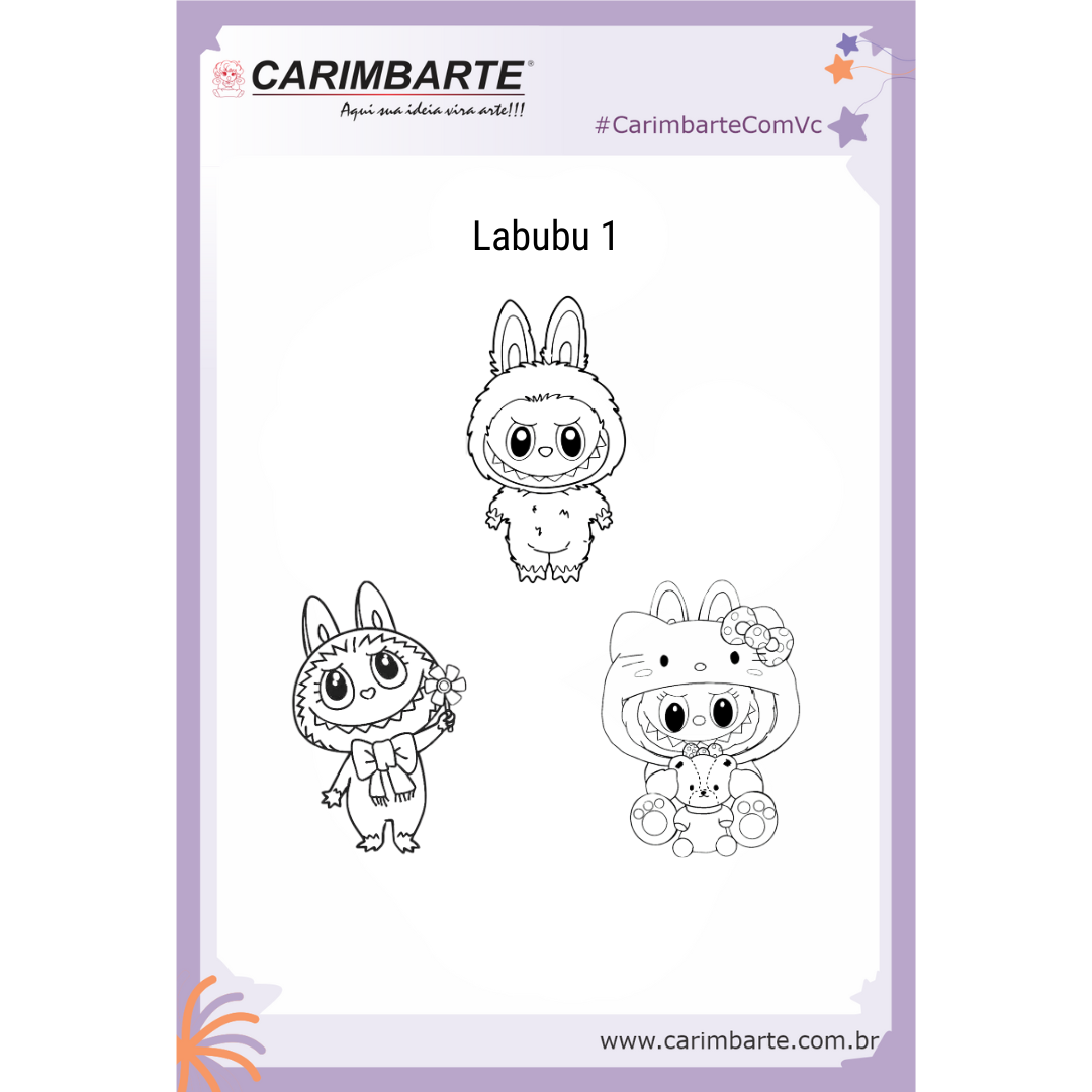 Labubu 1 Cartela de Carimbos