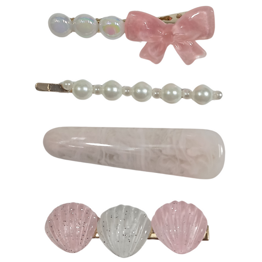 Presilha Kit com 04 peças Concha - Rosa