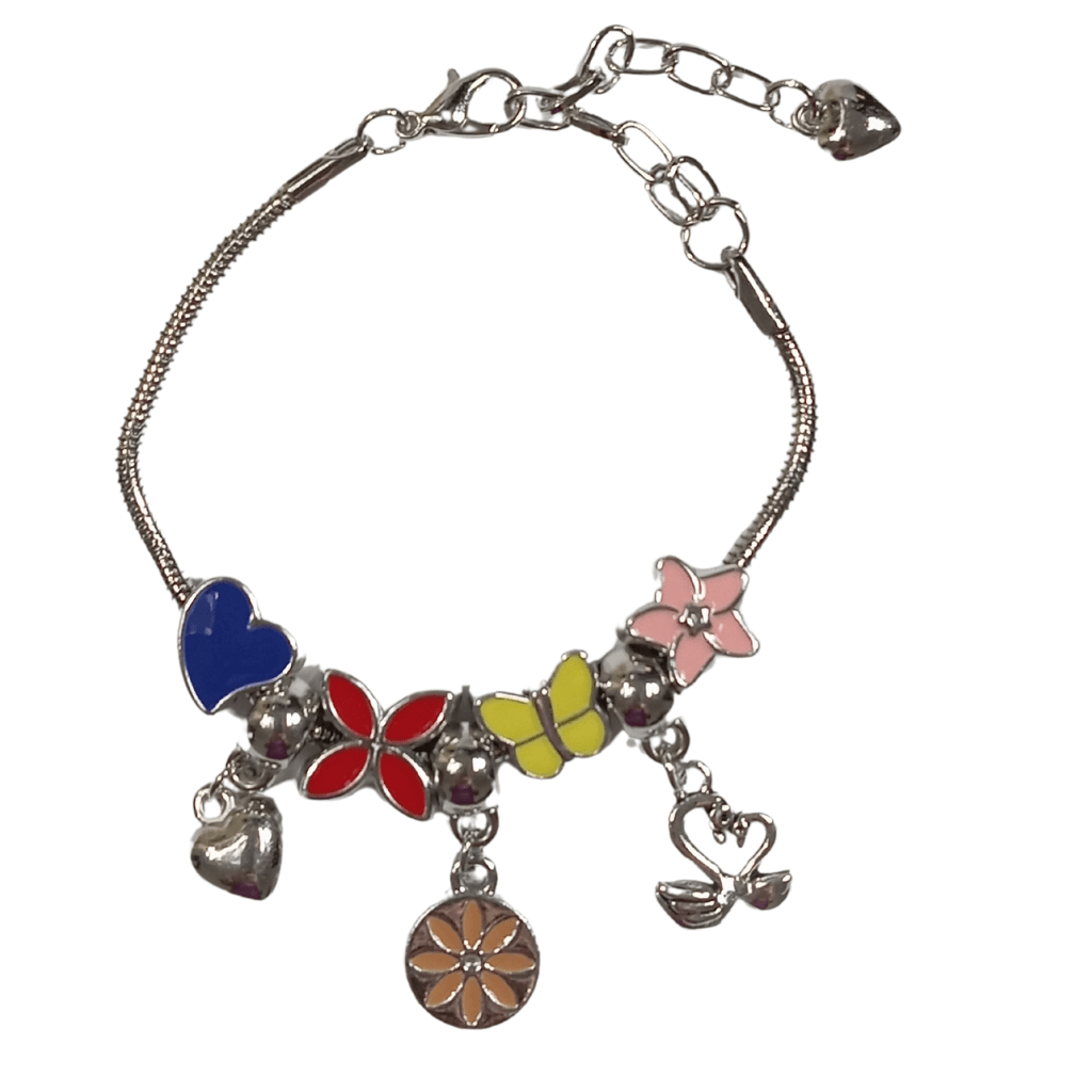 Pulseira Berloque Flor Laranja