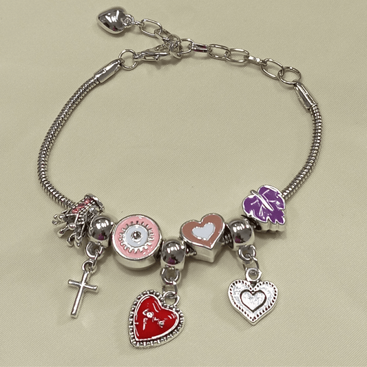 Pulseira Berloque Love Vermelho