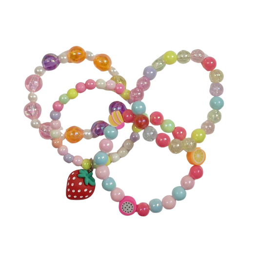 Pulseira de Miçanga com Morango Colorido
