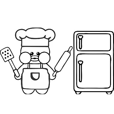 Paper Duck Cozinha 1 Cartela de Carimbos