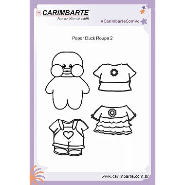 Paper Duck Roupa 2 Cartela de Carimbos