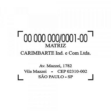 Carimbo CNPJ de Madeira