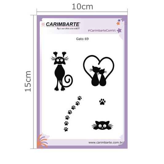 Gato 69 Cartela de Carimbos