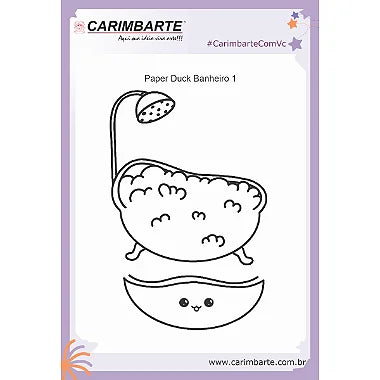Paper Duck Banheiro 1 Cartela de Carimbos