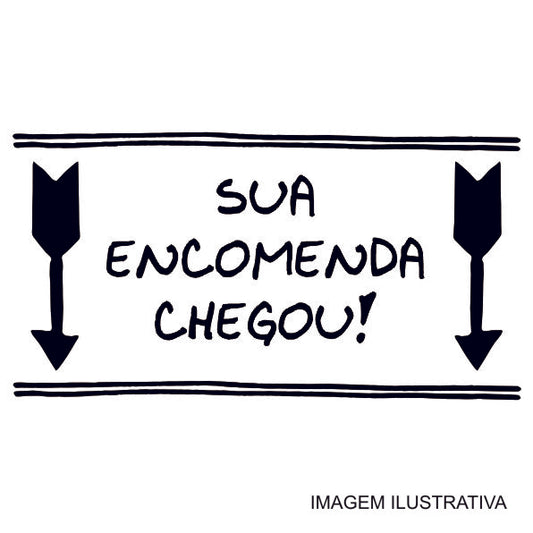 Sua Encomenda Chegou 1 Carimbo de Madeira