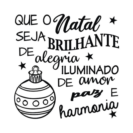 Que o Natal seja brilhante Carimbo de Madeira