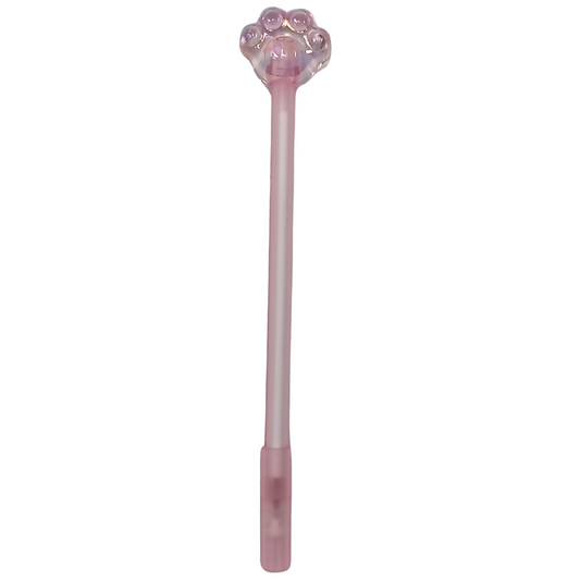 Caneta Ponta Fina com Tampa de Patinha Fofa Cristal