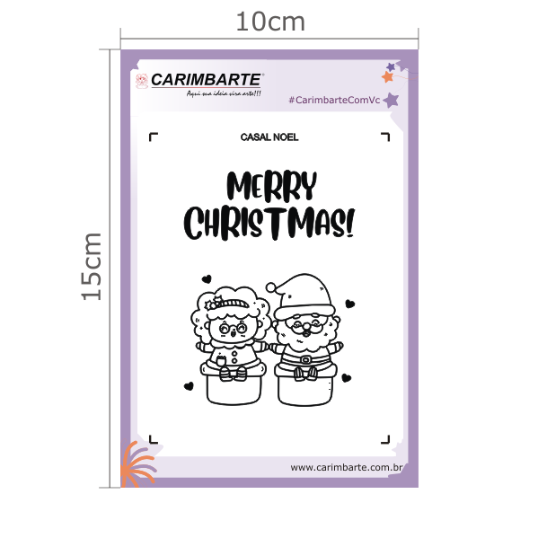 Casal Noel Cartela de Carimbos