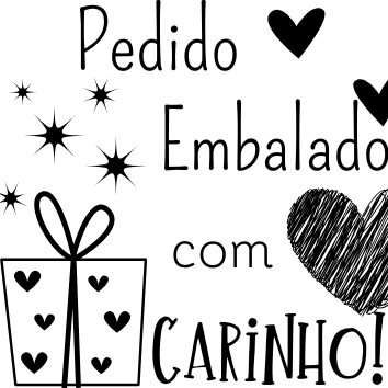 Embalado com Carinho - Carimbo de Madeira