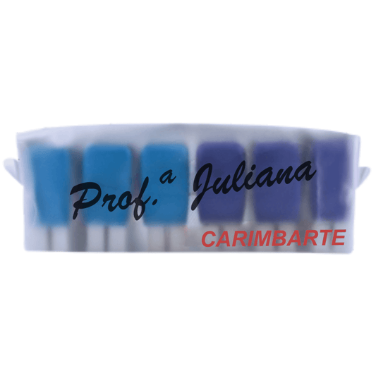 Kit com 6 carimbos Premium 20 Azul Claro ou Azul Escuro