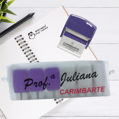 Kit com 6 carimbos Premium 20 Lilas ou Branco