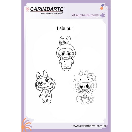 Labubu 1 Cartela de Carimbos
