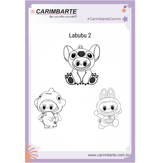 Labubu 2 Cartela de Carimbos