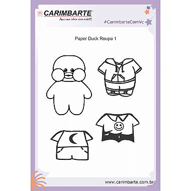 Paper Duck Roupa 1 Cartela de Carimbos