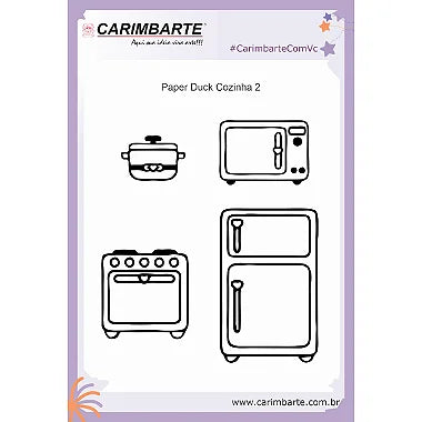 Paper Duck Cozinha 2 Cartela de Carimbos